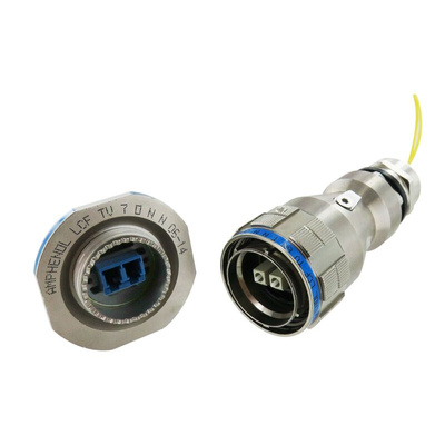 Amphenol Socapex, LCF TV, Receptacle, APC, LC Duplex Fibre Optic Connector