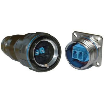 Amphenol Socapex, LCF TV, Receptacle, APC, LC Duplex Fibre Optic Connector