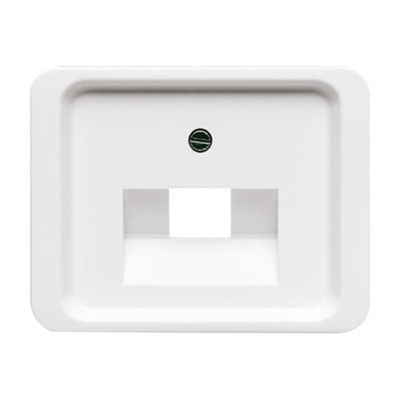 ABB White 1 Gang Plastic RJ45 Cover Plate