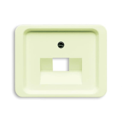 ABB White 1 Gang Plastic RJ45 Cover Plate
