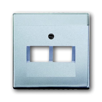 ABB White 2 Gang Plastic RJ45 Cover Plate