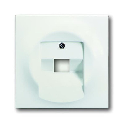 ABB White 1 Gang Plastic RJ45 Cover Plate