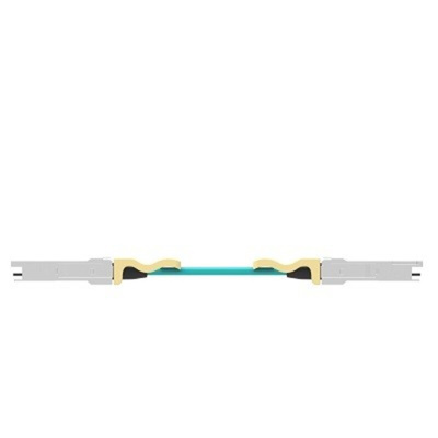 TE Connectivity QSFP28 Multimode Round Fiber Cable Plug 2-Port 38 Pin-Position, 2368650-5