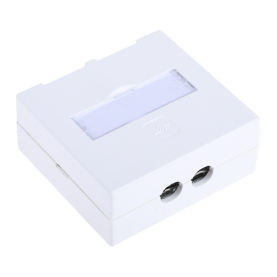 RS PRO Angled Cat6 2 Way RJ45 Surface Mount Socket,With STP Shield Type