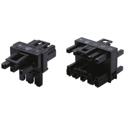 Wago 770 Series Connector, 5-Pole, Female, Wall Mount, 25A