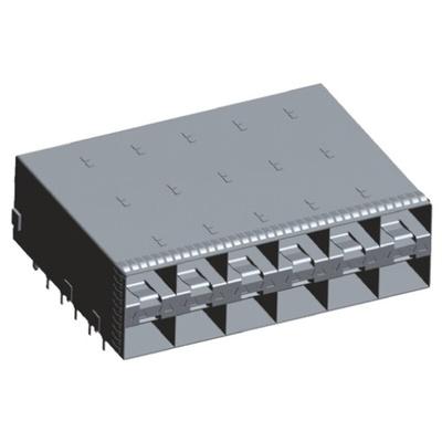 TE Connectivity SFP+ Connector & Cage Male 2 x 6-Port 20-Position, 2007562-5