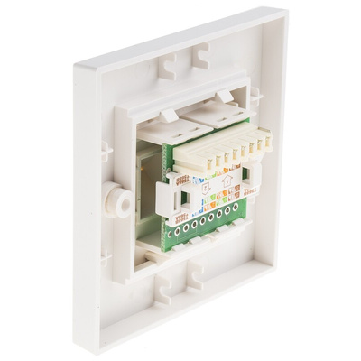 RS PRO Angled Cat6 Face Plate,With STP Shield Type