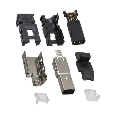 TE Connectivity, Type I Cable Mount Mini I/O Connector Plug, 8 Way, Shielded