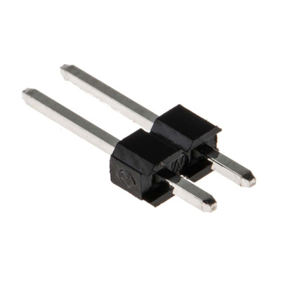 RS PRO Straight Through Hole Pin Header, 2 Contact(s), 2.54mm Pitch, 1 Row(s), Unshrouded
