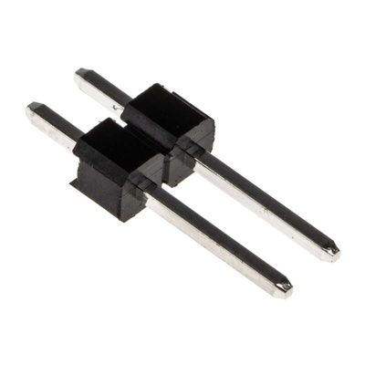RS PRO Straight Through Hole Pin Header, 2 Contact(s), 2.54mm Pitch, 1 Row(s), Unshrouded