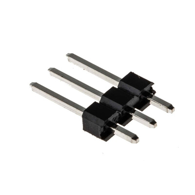 RS PRO Straight Through Hole Pin Header, 3 Contact(s), 2.54mm Pitch, 1 Row(s), Unshrouded
