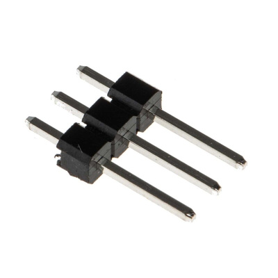RS PRO Straight Through Hole Pin Header, 3 Contact(s), 2.54mm Pitch, 1 Row(s), Unshrouded