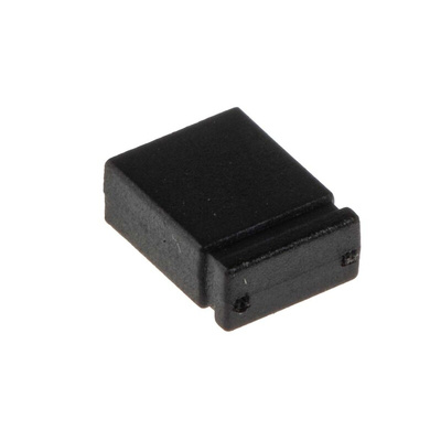 RS PRO Shorting Link Female Straight Black Closed Top 2 Way 1 Row 2.54mm Pitch