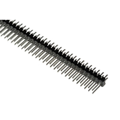 RS PRO Straight Through Hole Pin Header, 72 Contact(s), 2.54mm Pitch, 2 Row(s), Unshrouded