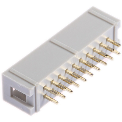 RS PRO Straight Through Hole PCB Header, 20 Contact(s), 2.54mm Pitch, 2 Row(s), Shrouded