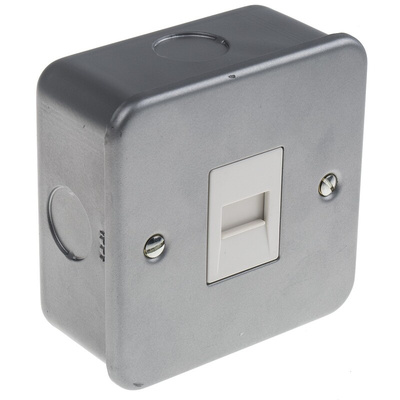 RS PRO White Telephone Socket 2-way