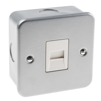 RS PRO White Telephone Socket 1-way