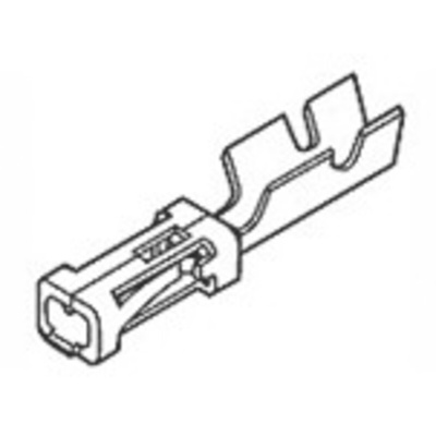 TE Connectivity AMPMODU MOD V Series Female Crimp Terminal, 26AWG Min, 22AWG Max