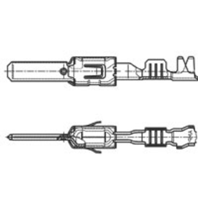 TE Connectivity AMP MCP 2.8 Series Male Crimp Terminal