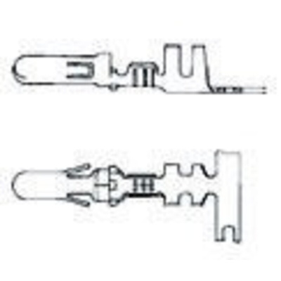 TE Connectivity 0.140 Mate-N-LOK Series Male Crimp Terminal, 20AWG Min, 14AWG Max