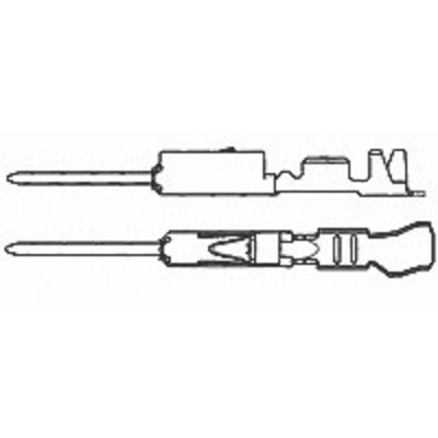 TE Connectivity Micro Quadlock System Series Male Crimp Terminal
