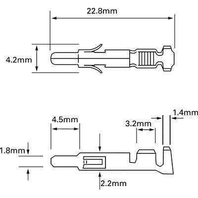 TE Connectivity Universal MATE-N-LOK Series Male Crimp Terminal, 20AWG Min, 14AWG Max