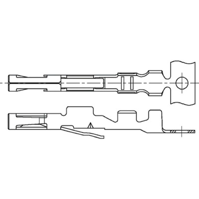 TE Connectivity Dual Line Interlock Series Female Crimp Terminal, 21AWG Min, 20AWG Max