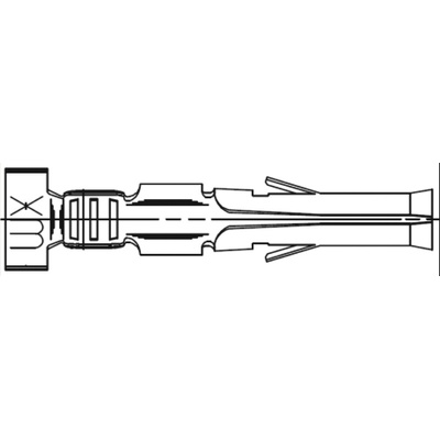 Molex STANDARD .093" Series Female Crimp Terminal, 22AWG Min, 18AWG Max