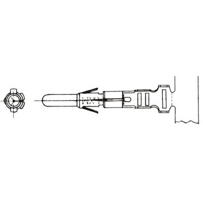 Molex Male Crimp Terminal, 24AWG Min, 18AWG Max