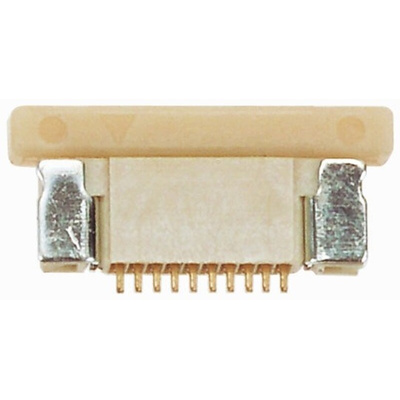 TE Connectivity, FPC 0.5mm Pitch 20 Way Right Angle Female FPC Connector, ZIF Top Contact