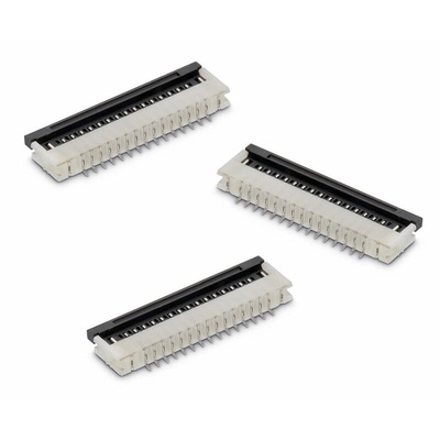 Wurth Elektronik, WR-FPC 1mm Pitch 6 Way Horizontal Female FPC Connector, ZIF Bottom Contact