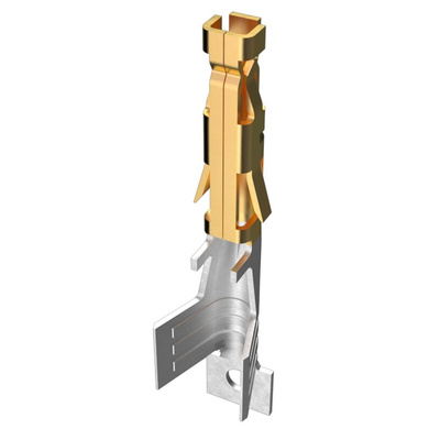 Amphenol Communications Solutions Minitek Pwr Series Female Crimp Terminal, Solder Termination, 16AWG Min, 14AWG Max