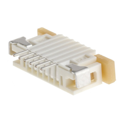 Molex, Easy On, 52271 1mm Pitch 6 Way Right Angle Female FPC Connector, ZIF Bottom Contact