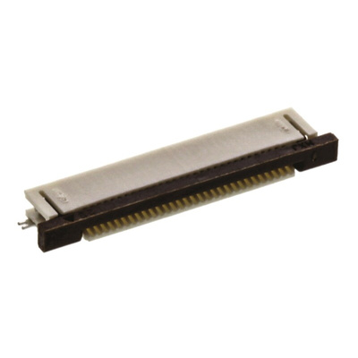 Molex, Easy On, 52437 0.5mm Pitch 30 Way Right Angle Female FPC Connector, ZIF Bottom Contact