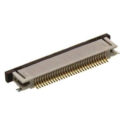 Molex, Easy On, 52437 0.5mm Pitch 30 Way Right Angle Female FPC Connector, ZIF Bottom Contact