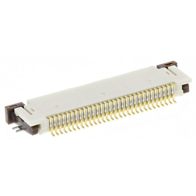 Molex, Easy-On, 54104 0.5mm Pitch 30 Way Right Angle Female FPC Connector, ZIF Top Contact
