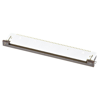 Molex, Easy-On, 54104 0.5mm Pitch 50 Way Right Angle Female FPC Connector, ZIF Top Contact