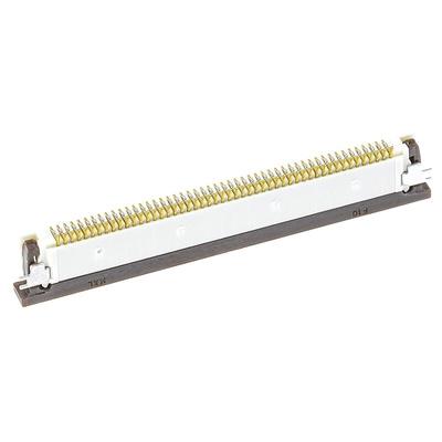 Molex, Easy-On, 54104 0.5mm Pitch 50 Way Right Angle Female FPC Connector, ZIF Top Contact