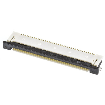 Molex, Easy-On, 54132 0.5mm Pitch 40 Way Right Angle Female FPC Connector, ZIF Bottom Contact
