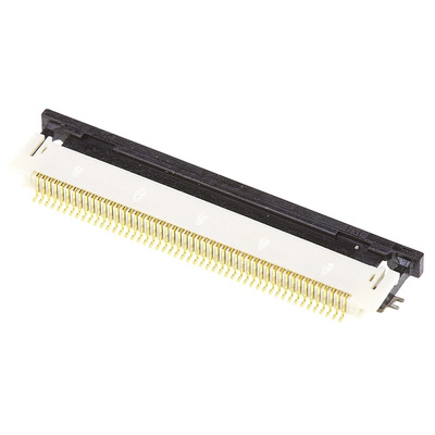 Molex, Easy-On, 54132 0.5mm Pitch 50 Way Right Angle Female FPC Connector, ZIF Bottom Contact