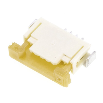 Molex, Easy-On, 52207 1mm Pitch 4 Way Right Angle Female FPC Connector, ZIF Top Contact
