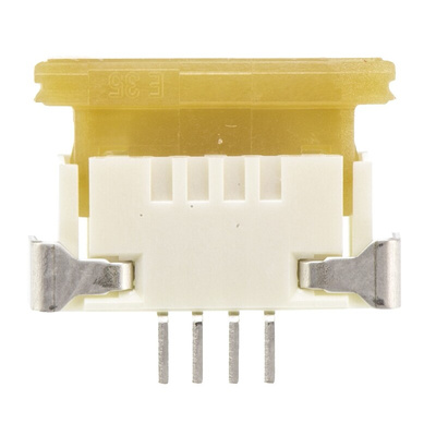 Molex, Easy-On, 52207 1mm Pitch 4 Way Right Angle Female FPC Connector, ZIF Top Contact
