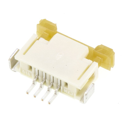 Molex, Easy-On, 52207 1mm Pitch 4 Way Right Angle Female FPC Connector, ZIF Top Contact