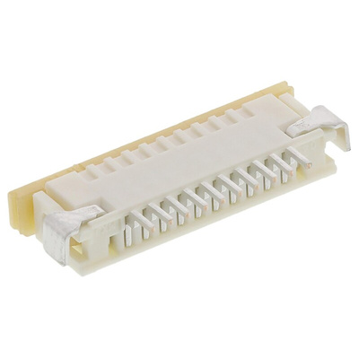 Molex, Easy On, 52207 1mm Pitch 10 Way Right Angle Female FPC Connector, ZIF Top Contact