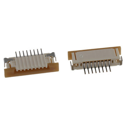 Molex, Easy-On, 52271 1mm Pitch 8 Way Right Angle Female FPC Connector, ZIF Bottom Contact