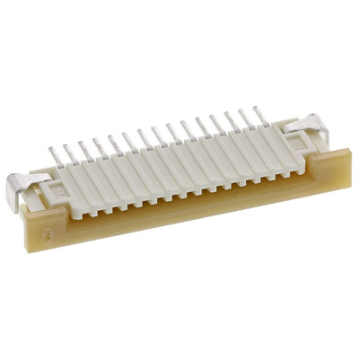 Molex, Easy-On, 52271 1mm Pitch 15 Way Right Angle Female FPC Connector, ZIF Bottom Contact