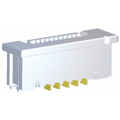 TE Connectivity, FPC 0.5mm Pitch 10 Way Straight Female FPC Connector, ZIF Vertical Contact