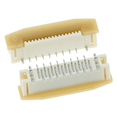 Molex, Easy-On, 52559 0.5mm Pitch 16 Way Straight Female FPC Connector, ZIF Vertical Contact