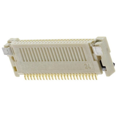 Omron, XF2M 0.5mm Pitch 24 Way Right Angle Female FPC Connector, Top and Bottom Contact