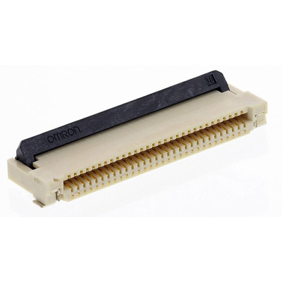 Omron, XF2M 0.5mm Pitch 30 Way Right Angle Female FPC Connector, Top and Bottom Contact